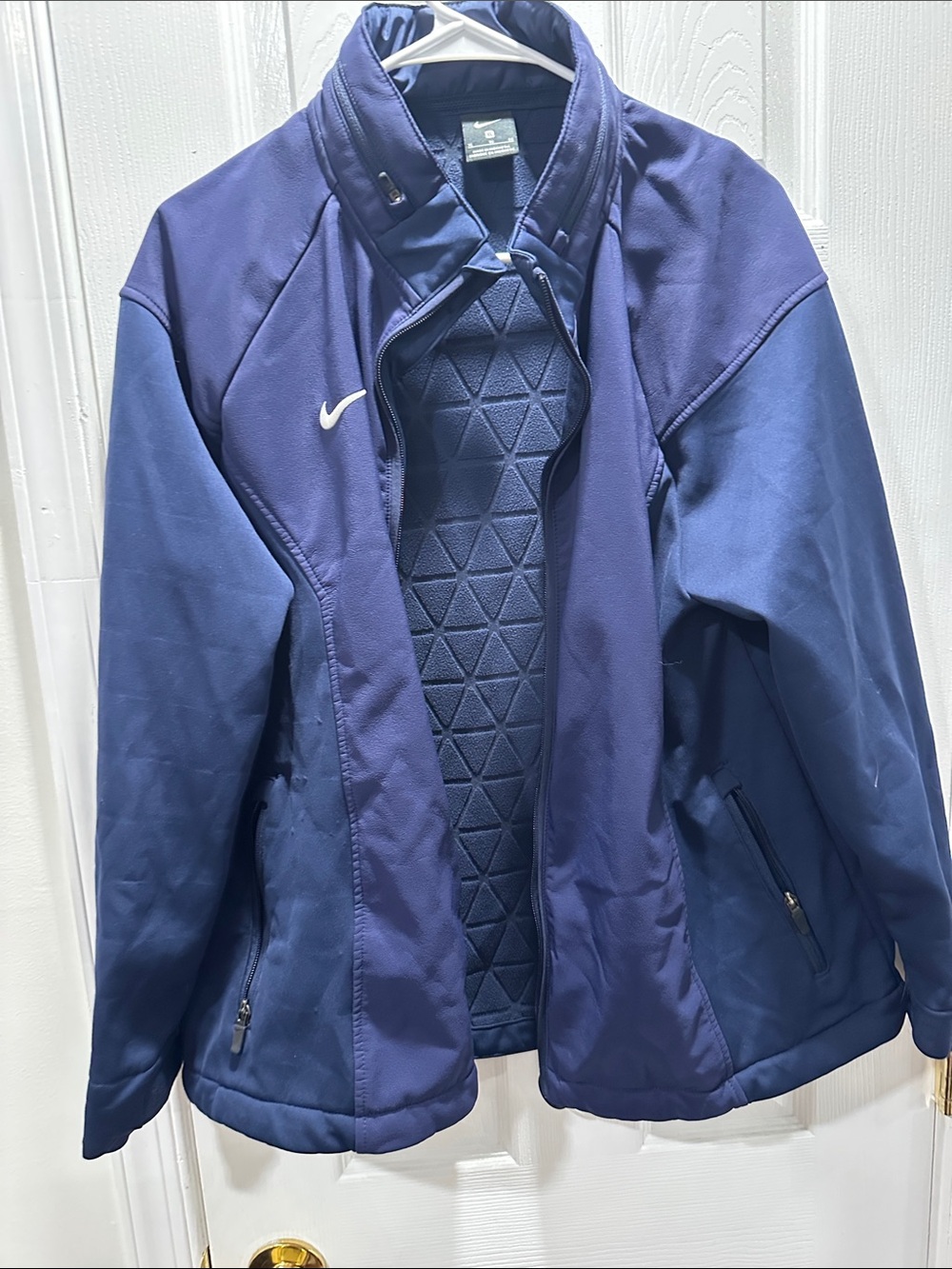Nike women’s Dark Navy Performance Jacket with Quilted Inner Panel